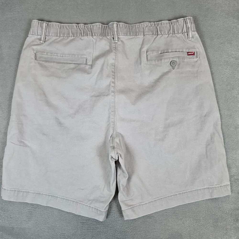 Levi's XX Chino EZ Men's Gray Drawstring Shorts Elastic Waist Casual Size LG